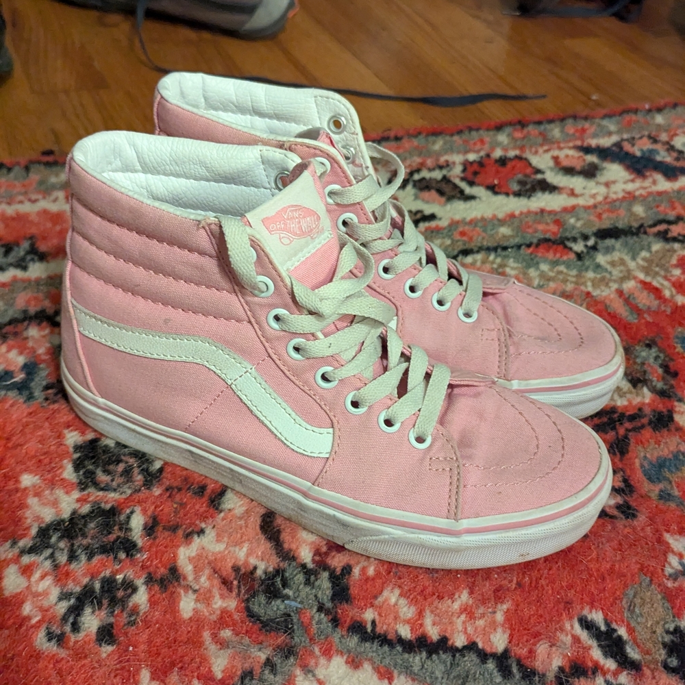 Vans Women's Pink High-Top Sneakers